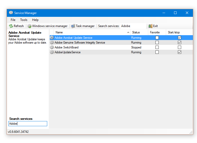 Main window screenshot